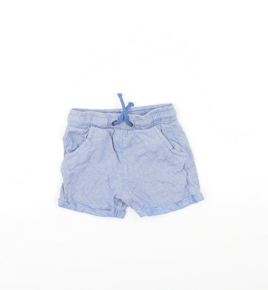 TU Baby Blue Striped  Cropped Trousers Size 18 Months