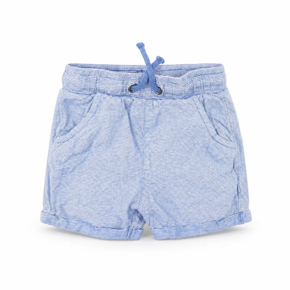 Front view of Tu Baby Blue Striped Cropped Trousers, size 18, Months