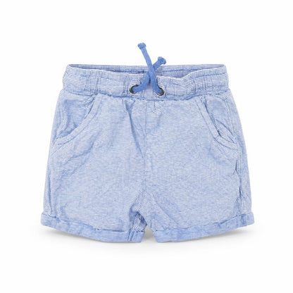 Front view of Tu Baby Blue Striped Cropped Trousers, size 18, Months