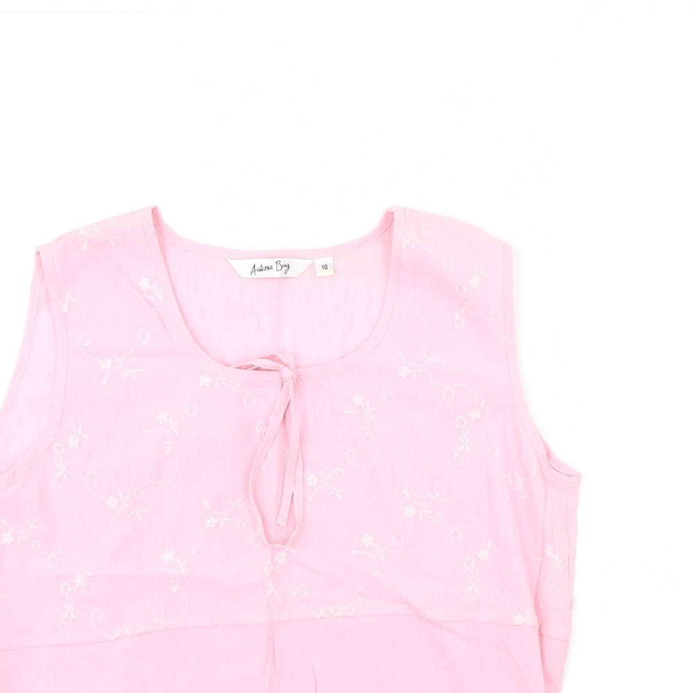 Antonia Bay Womens Pink   Basic Tank Size 10