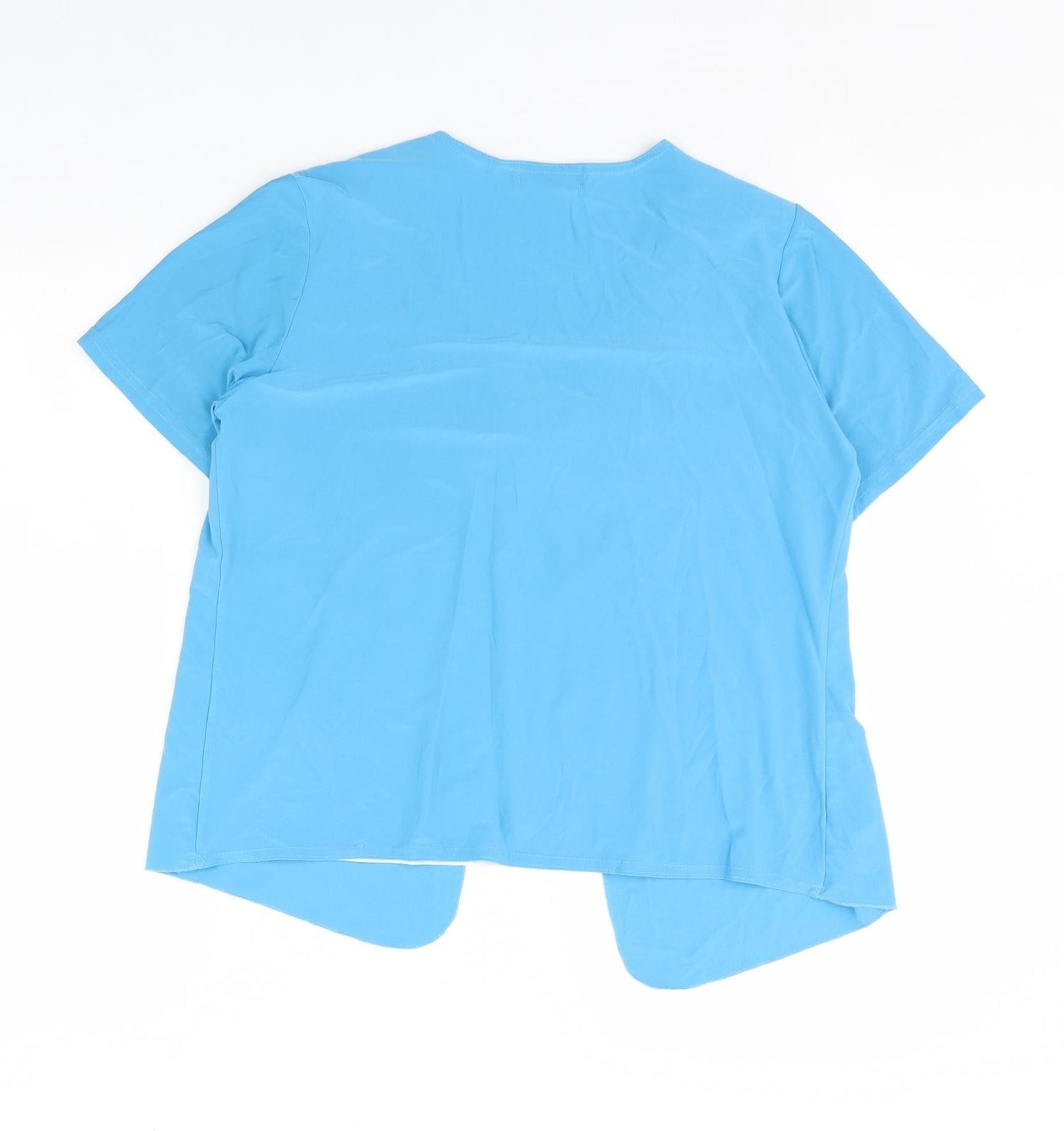 Womens UK Size 10 Sonic Collection Blue Basic Blouse