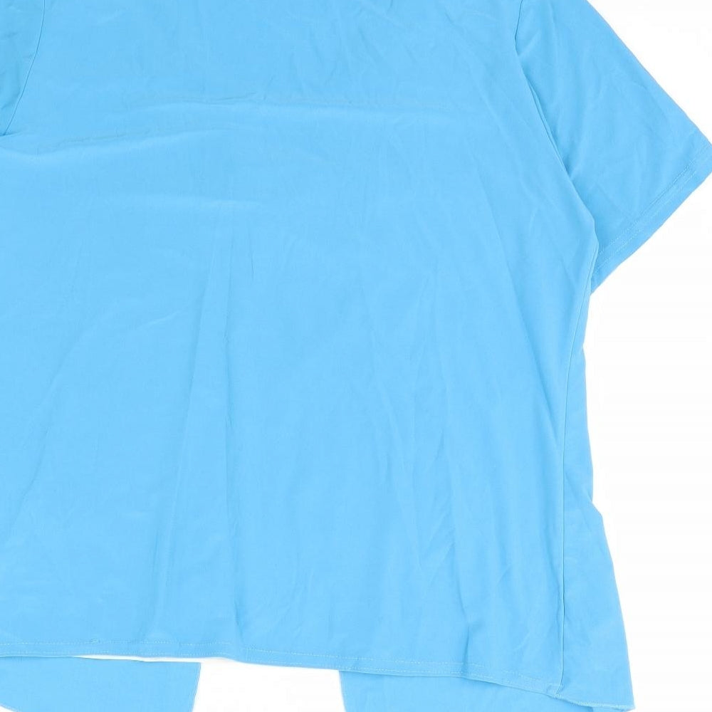 Womens UK Size 10 Sonic Collection Blue Basic Blouse