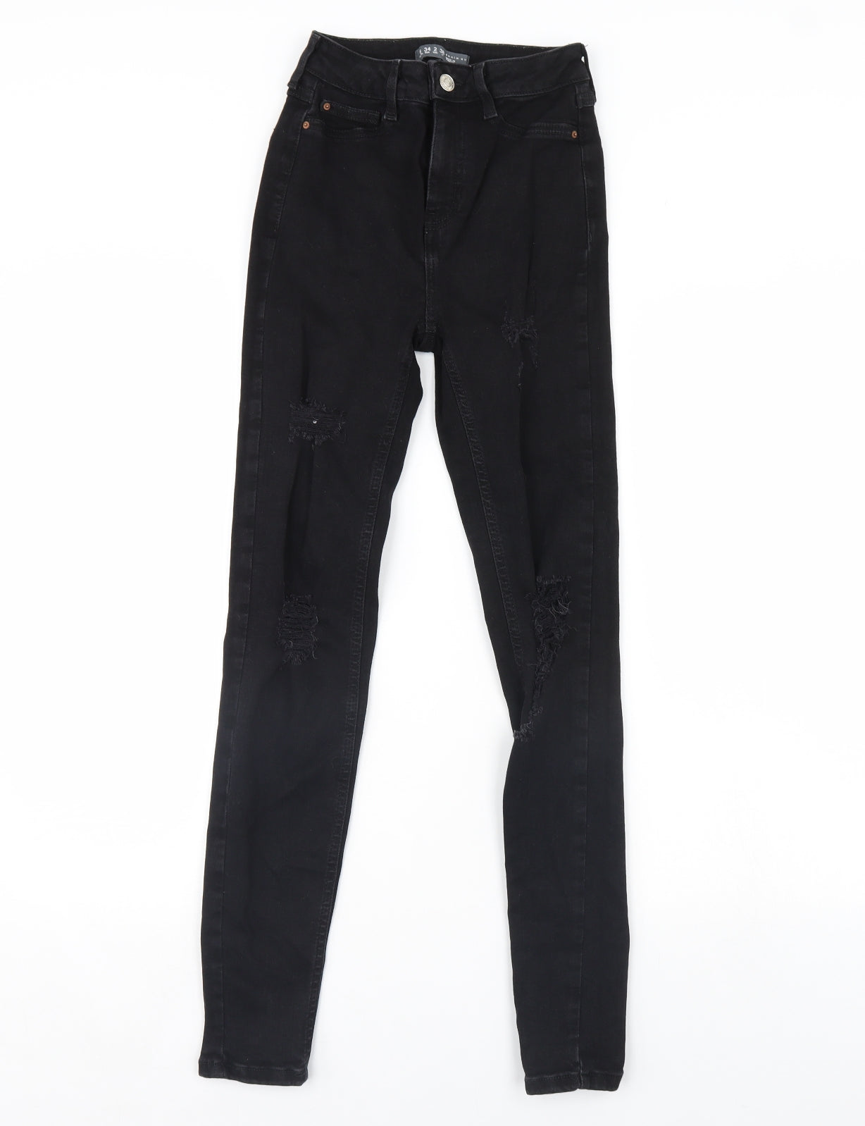 Denim & Co. Womens Black  Denim Skinny Jeans Size 6 L28 in