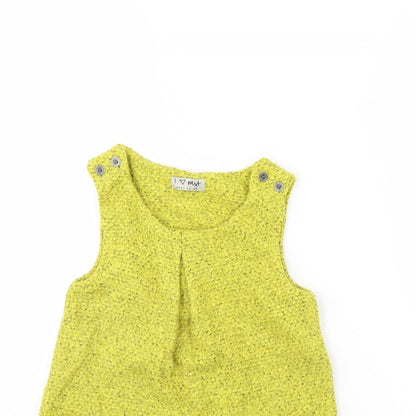 NEXT Girls Yellow   Pinafore/Dungaree Dress  Size 3 Years