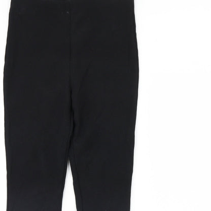 Womens UK Size S Preworn Regular Fit  Black Trousers
