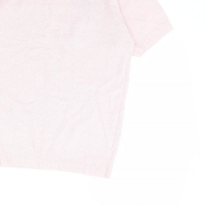 Womens UK Size S Mia Moda Pink Pullover Jumper
