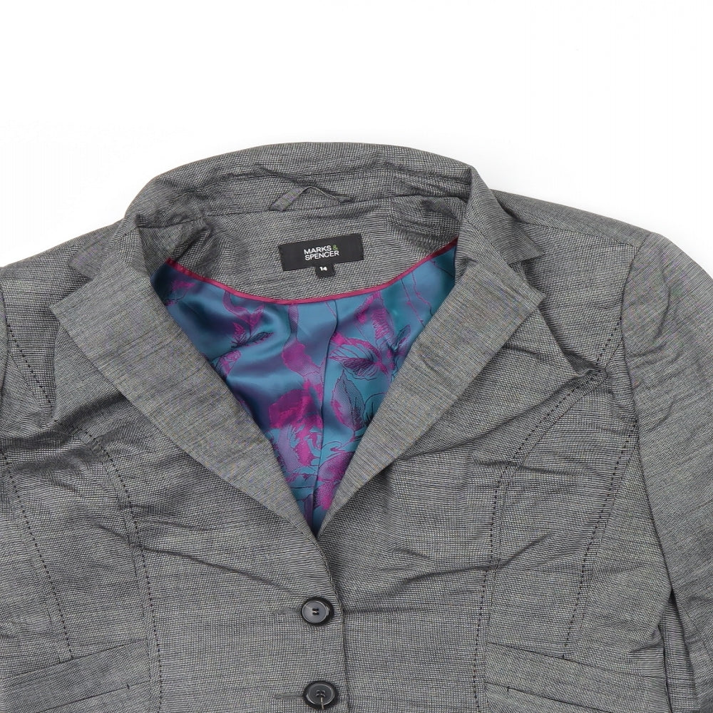 Womens UK Size 14 m&s Grey Jacket