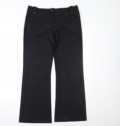 Womens UK Size 12 F&F Regular Fit  Black Trousers
