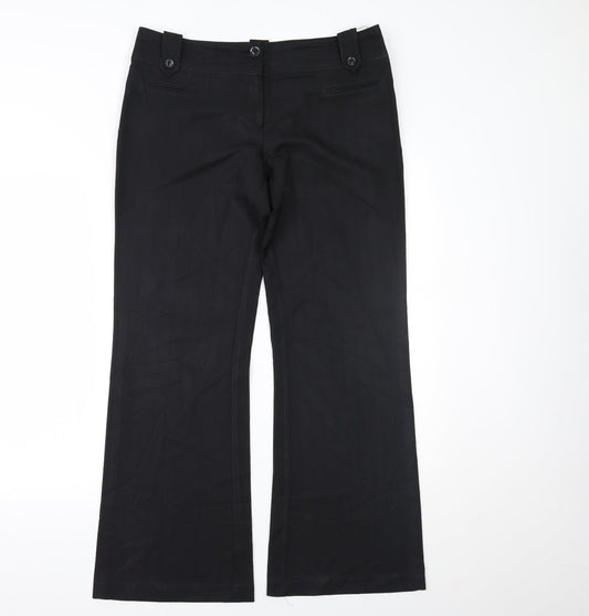 F&F Womens Black   Trousers  Size 12 L28 in