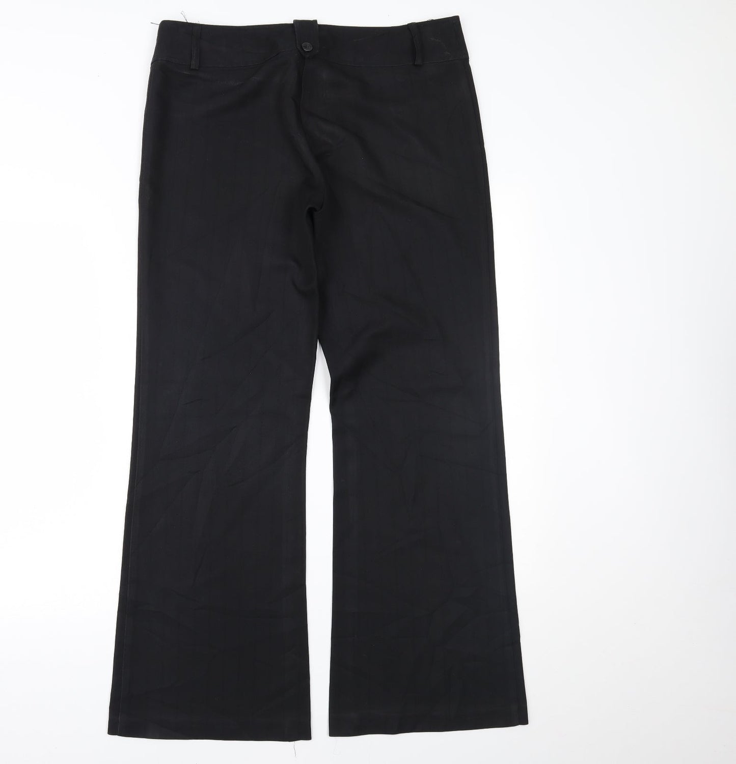 Womens UK Size 12 F&F Regular Fit  Black Trousers