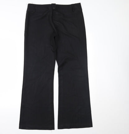 Womens UK Size 12 F&F Regular Fit  Black Trousers