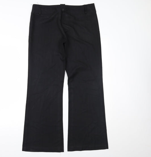 F&F Womens Black   Trousers  Size 12 L28 in