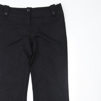 Womens UK Size 12 F&F Regular Fit  Black Trousers