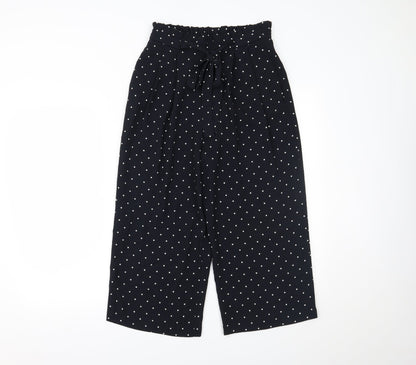 Zara Womens Blue Polka Dot  Trousers  Size S