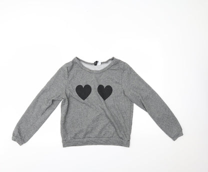 Womens UK Size M H&M Grey Basic Blouse