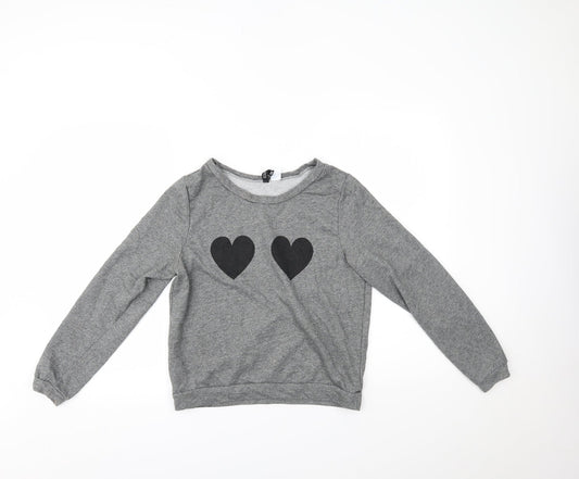 Womens UK Size M H&M Grey Basic Blouse
