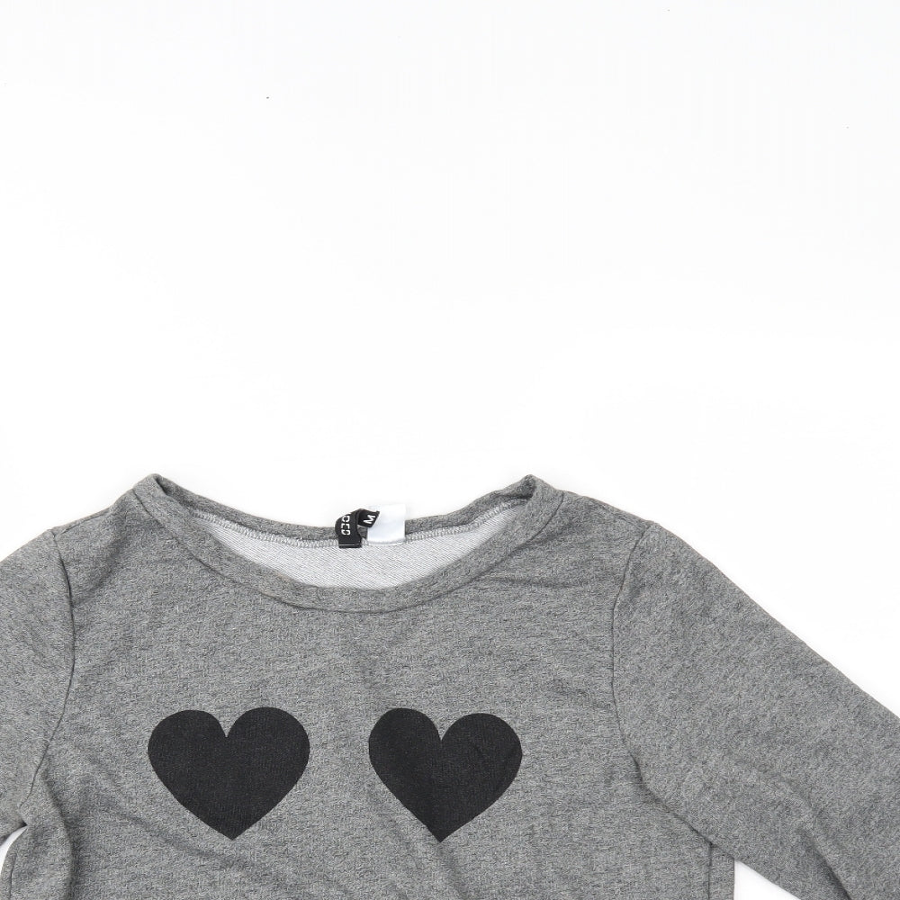 Womens UK Size M H&M Grey Basic Blouse