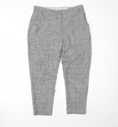 Womens UK Size 14 Marks and Spencer Regular Fit  Grey Trousers