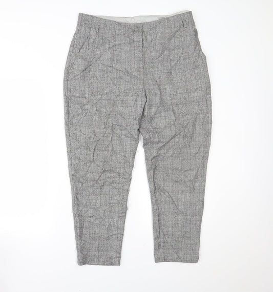 Womens UK Size 14 Marks and Spencer Regular Fit  Grey Trousers