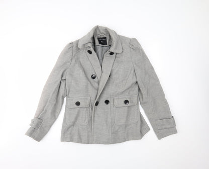 Womens UK Size 12 Dorothy Perkins Grey Overcoat