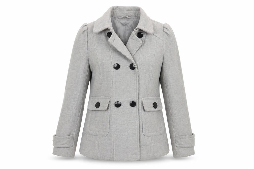 Womens UK Size 12 Dorothy Perkins Grey Overcoat