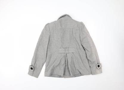 Womens UK Size 12 Dorothy Perkins Grey Overcoat