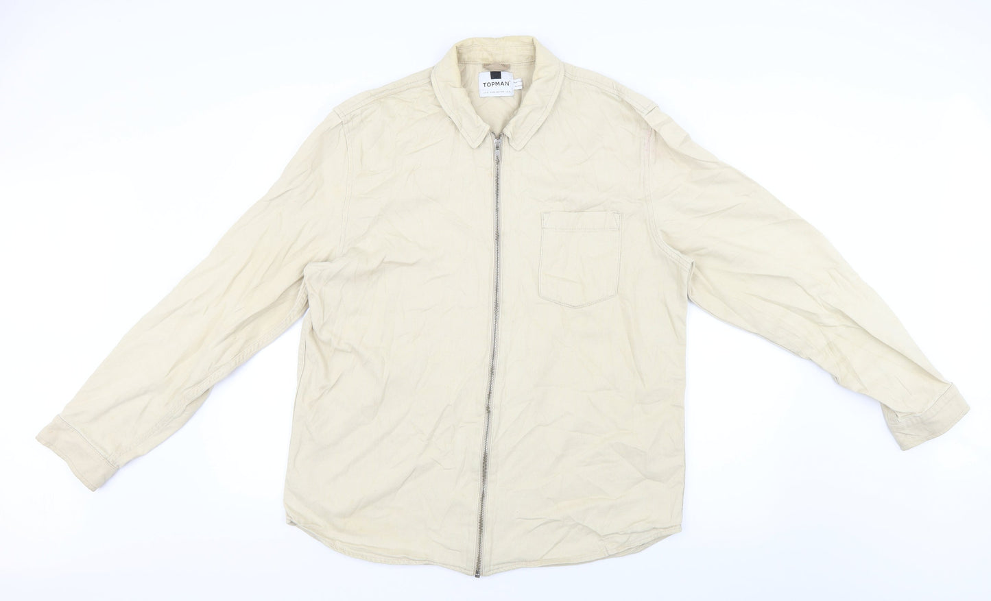 Mens UK Size XL Topman Beige Jacket