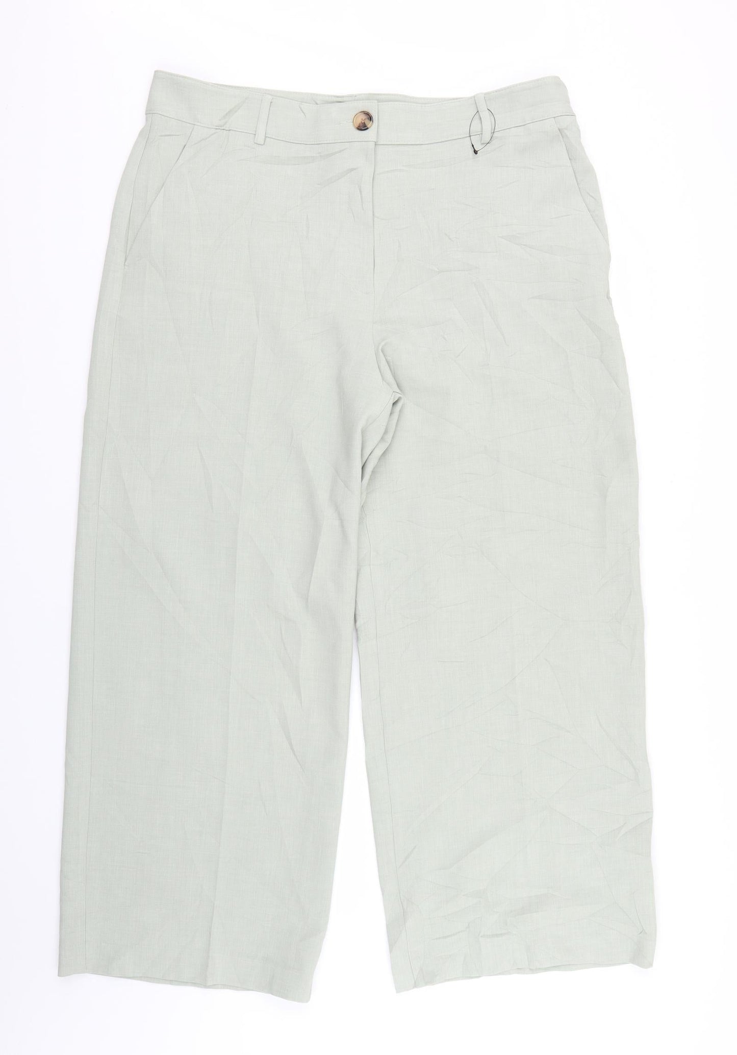 Womens UK Size 18 Marks and Spencer Regular Fit  Green Trousers