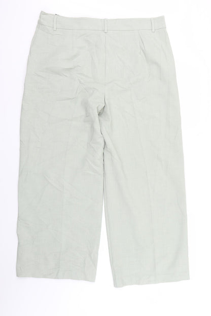 Womens UK Size 18 Marks and Spencer Regular Fit  Green Trousers