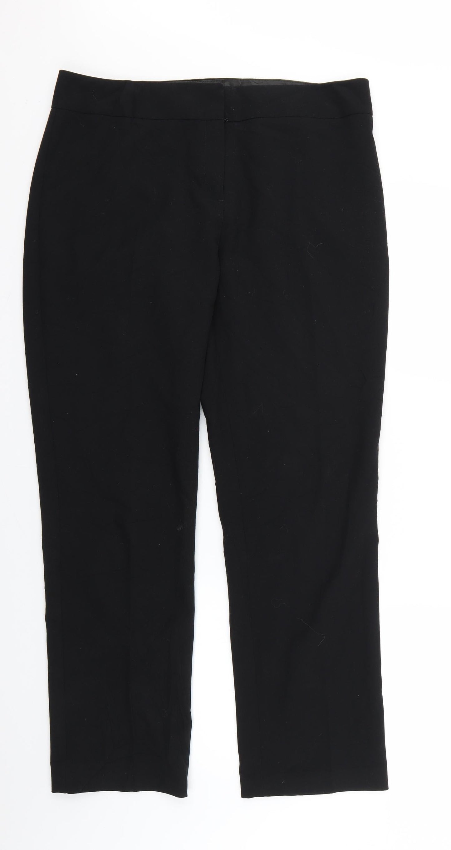 Womens UK Size 14 Marks and Spencer Regular Fit  Black Trousers