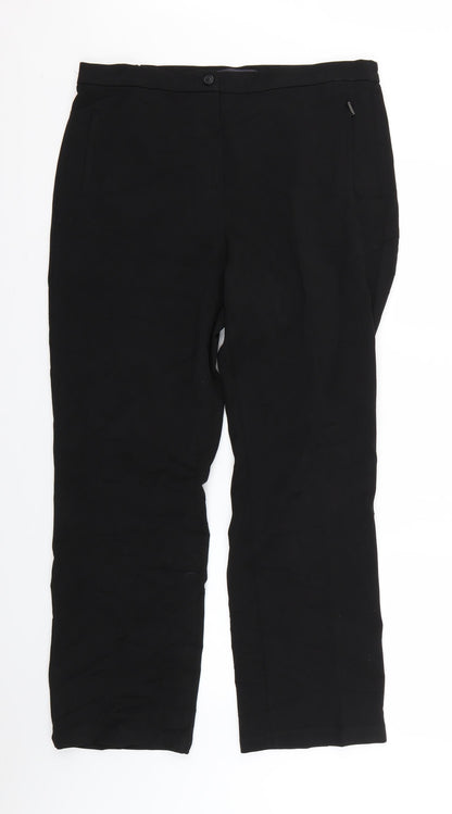 Marks and Spencer Womens Black   Trousers  Size 14 L25 in