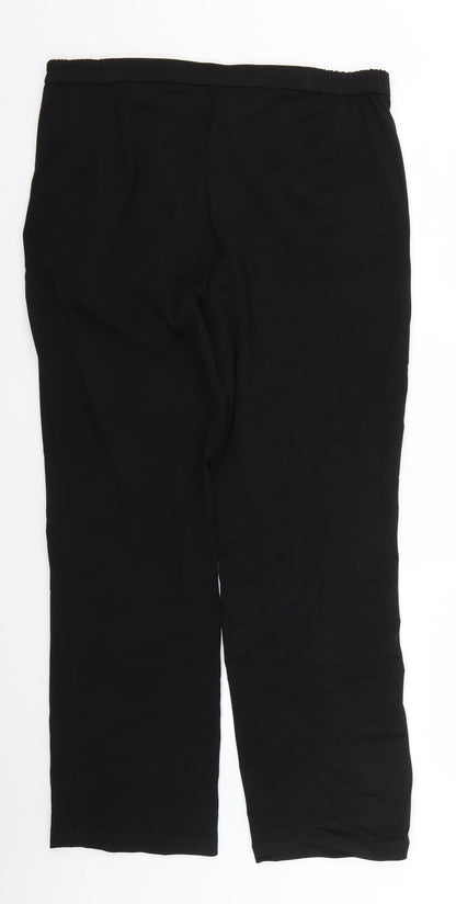 Marks and Spencer Womens Black   Trousers  Size 14 L25 in