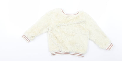 John Lewis Girls White   Pullover Jumper Size 4 Years