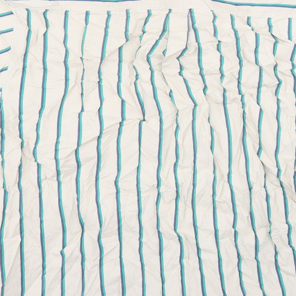 Aviator Mens Beige Striped   Button-Up Size L