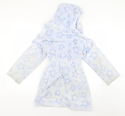 Nutmeg Girls Blue Geometric  Top Robe Size 9-10 Years
