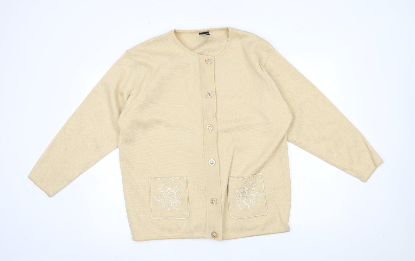 Avant Garde Womens Beige   Cardigan Jumper Size XL