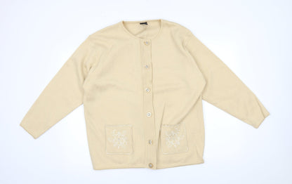 Avant Garde Womens Beige   Cardigan Jumper Size XL