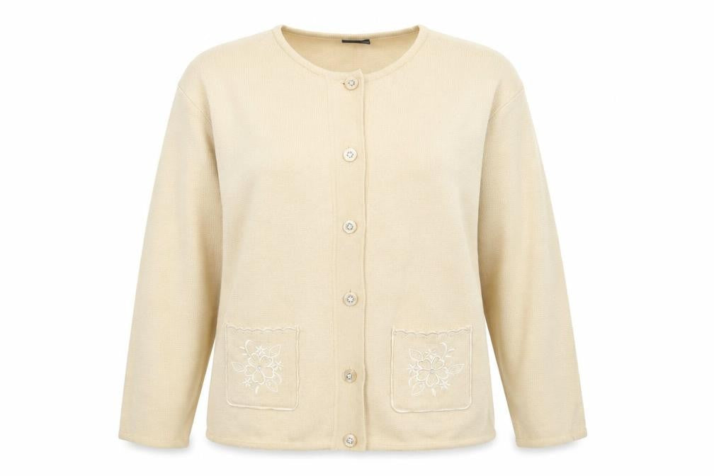 Womens UK Size XL Avant Garde Beige Cardigan Jumper