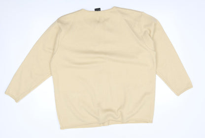Avant Garde Womens Beige   Cardigan Jumper Size XL