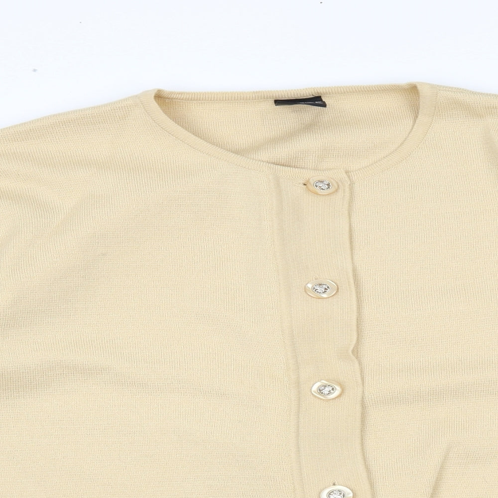 Avant Garde Womens Beige   Cardigan Jumper Size XL