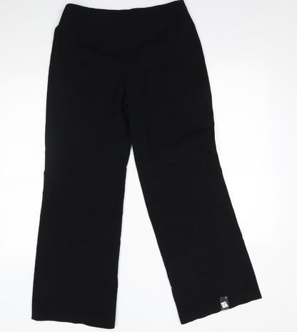 Womens UK Size 10 M&S Regular Fit  Black Trousers