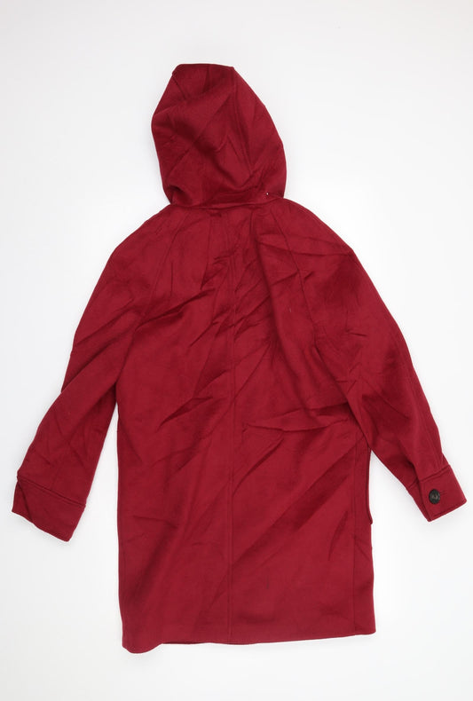 Womens UK Size 8 M&S Red Overcoat