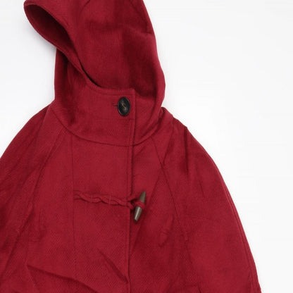 Womens UK Size 8 M&S Red Overcoat