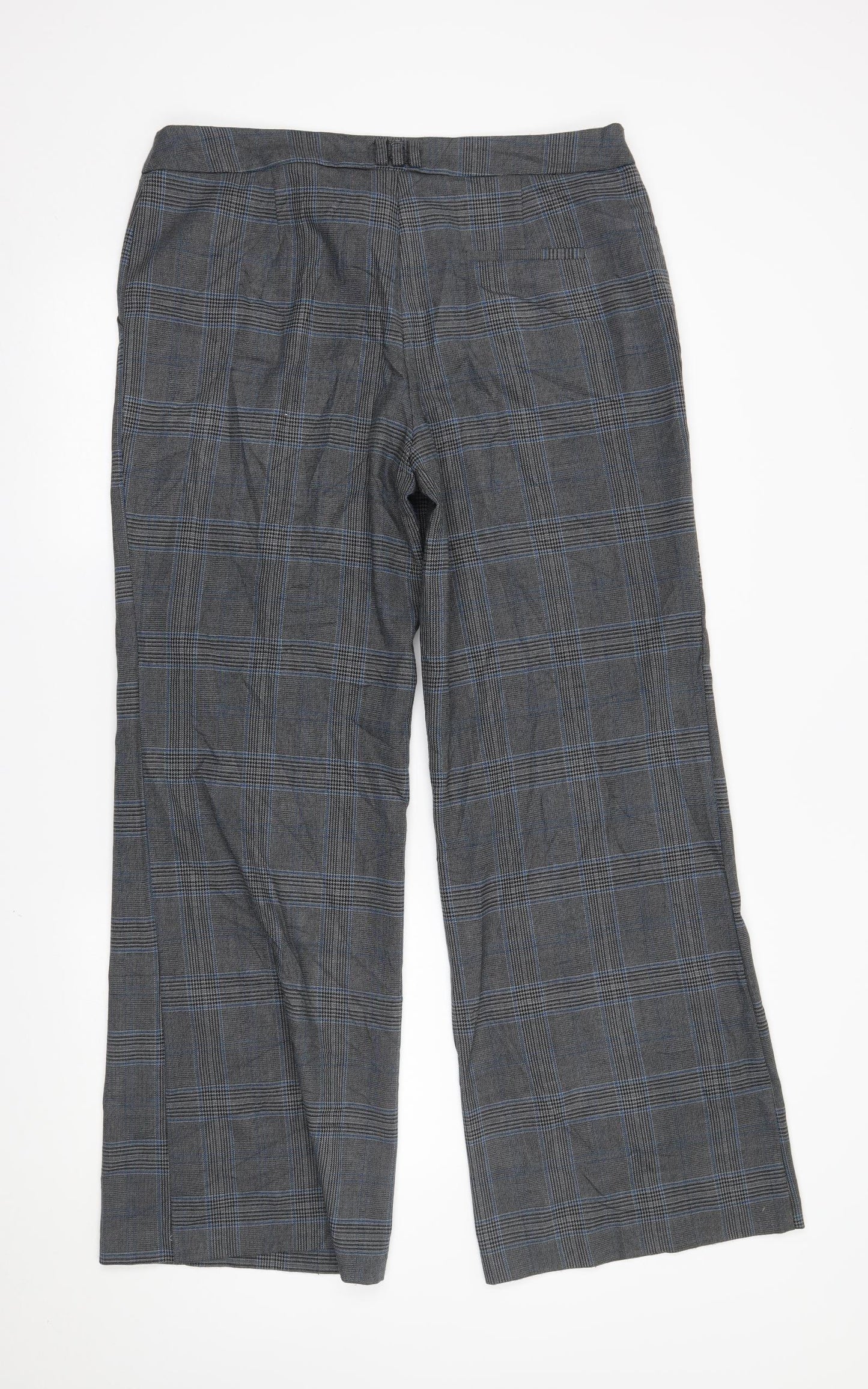 George Womens Grey Plaid  Trousers  Size 14 L29 in