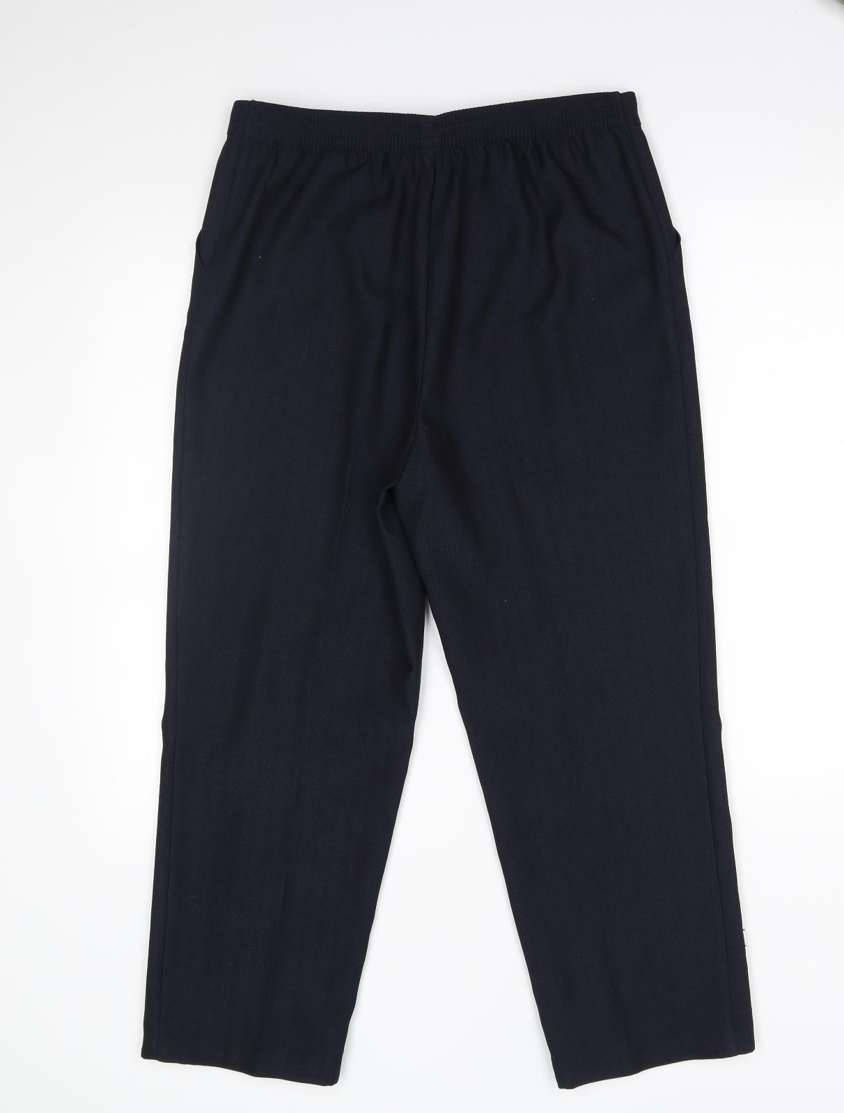 M&S Womens Blue    Suit Trousers Size 12 L24 in