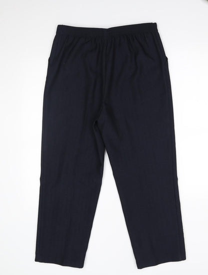 M&S Womens Blue    Suit Trousers Size 12 L24 in