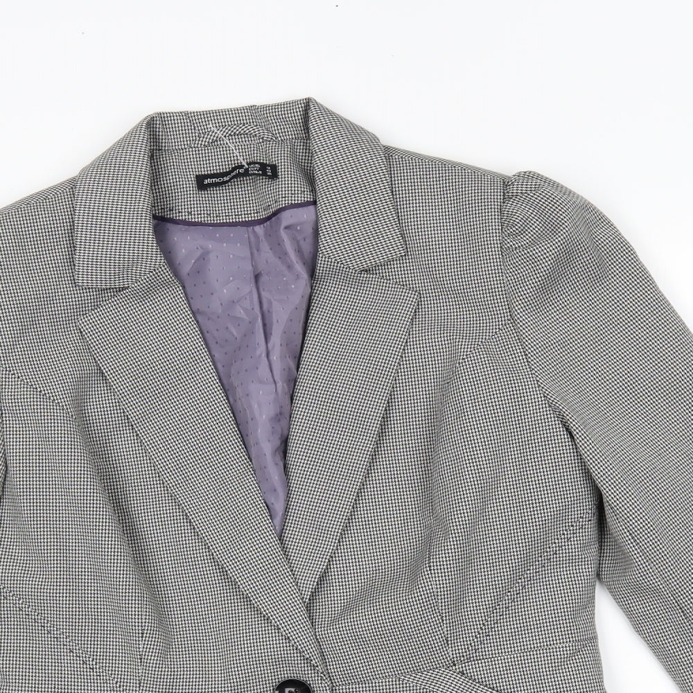 Atmosphere Womens Grey Check  Jacket Blazer Size 12