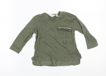 Zara Baby Green   Basic T-Shirt Size 9-12 Months