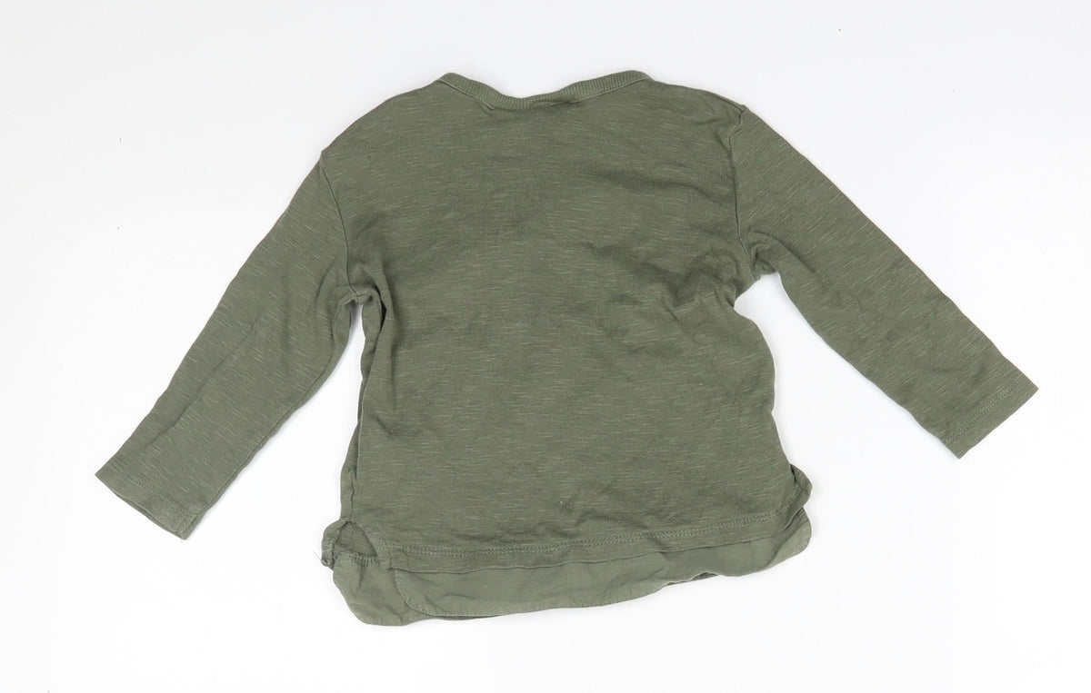 Zara Baby Green   Basic T-Shirt Size 9-12 Months