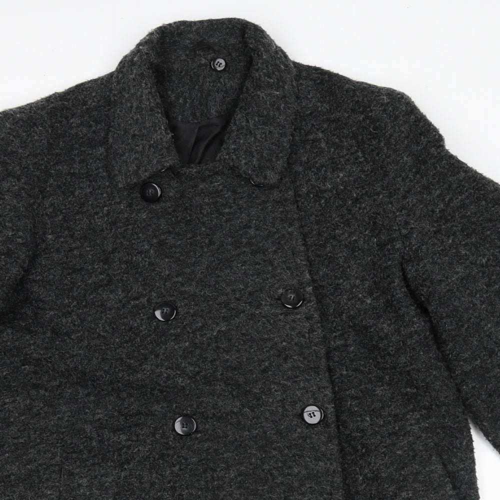 Womens UK Size 12 Berkertex Grey Pea Coat
